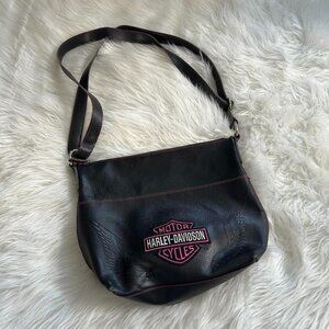 Pink and Black Harley Davidson Logo bag